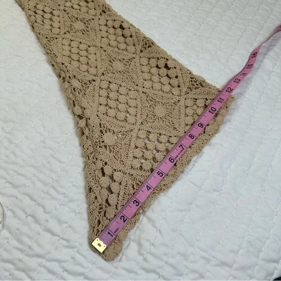 NWT Anthropologie BLITHE Crochet Cottogecore With Dramatic Trumpet Sleeve - Picture 13 of 16